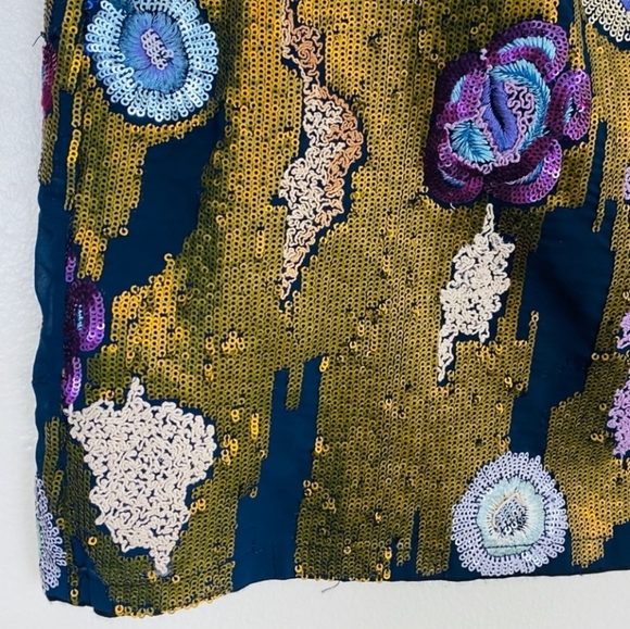 Anthropologie Geisha Designs Georgette Seq'd Mini, Size 10 - Picture 2 of 5
